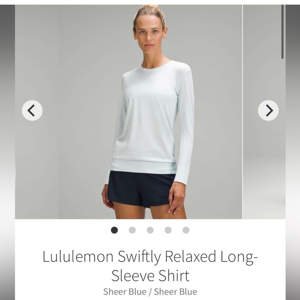 Lululemon Swiftly Relaxed Sheer Blue Size 8